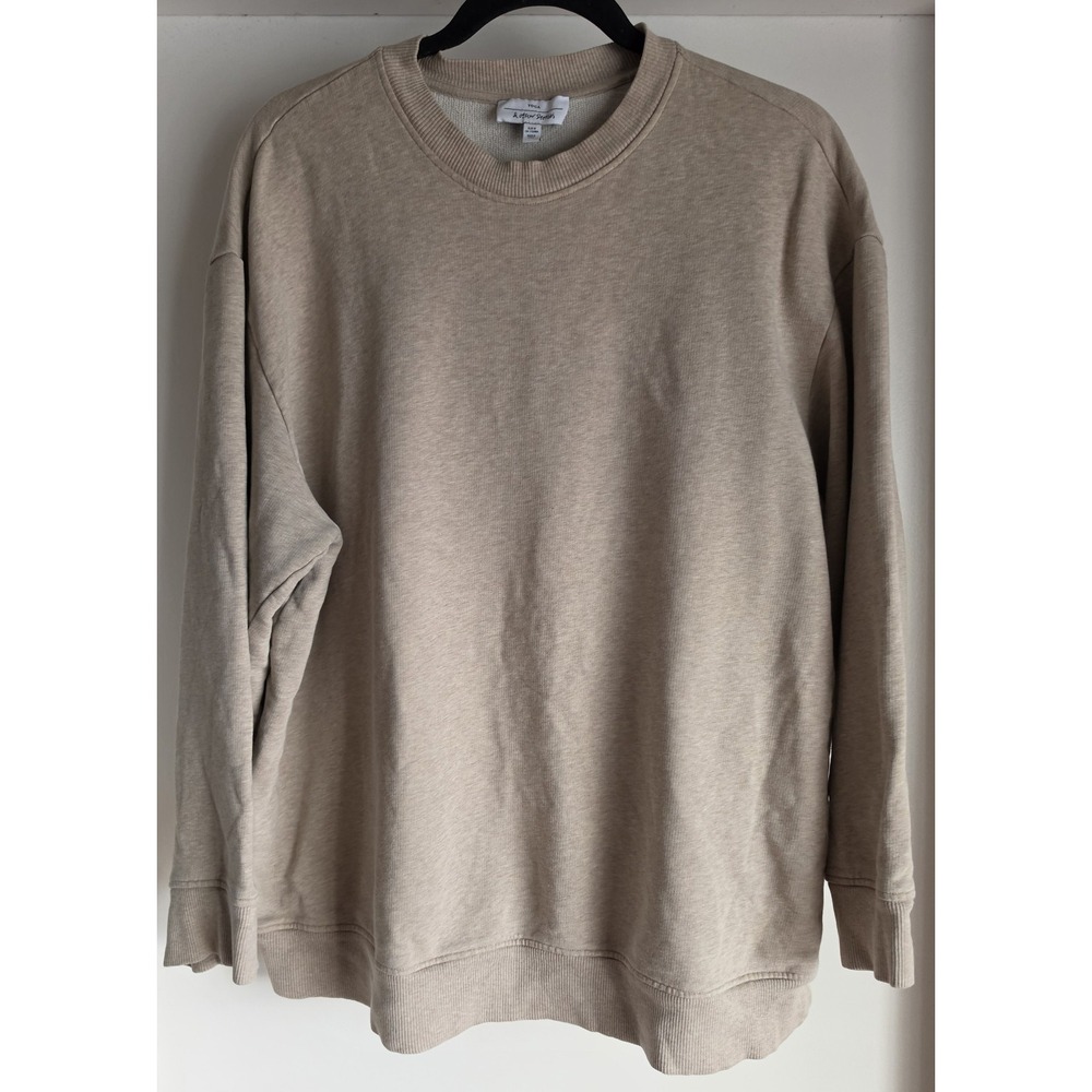 & Other Stories Sweatshirt Size M Beige Pullover Casual Long Sleeve Athleisure
